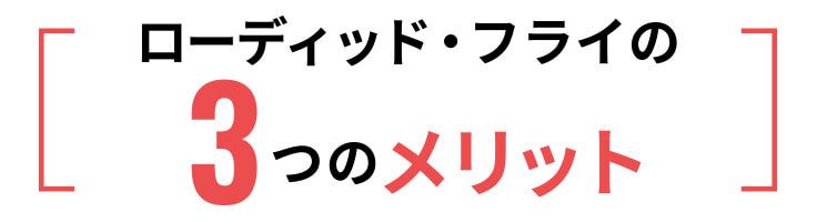 ローディッド・フライの３つのメリット